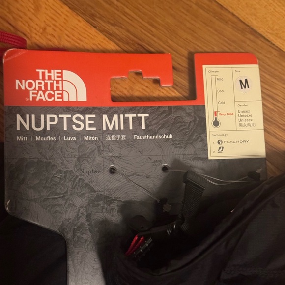The North Face Men’s Black Nuptse Mitts Sz M NWTs - Picture 6 of 8